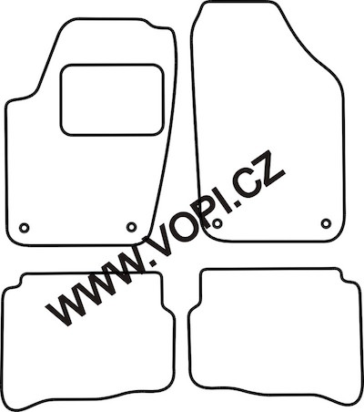 Textil-Autoteppiche Seat Cordoba 2002 - 2004 Perfectfit (4228)